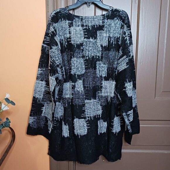 Shamask Women's size 2 Long Sleeve Tunic Elegant Top Blouse - Picture 3 of 11